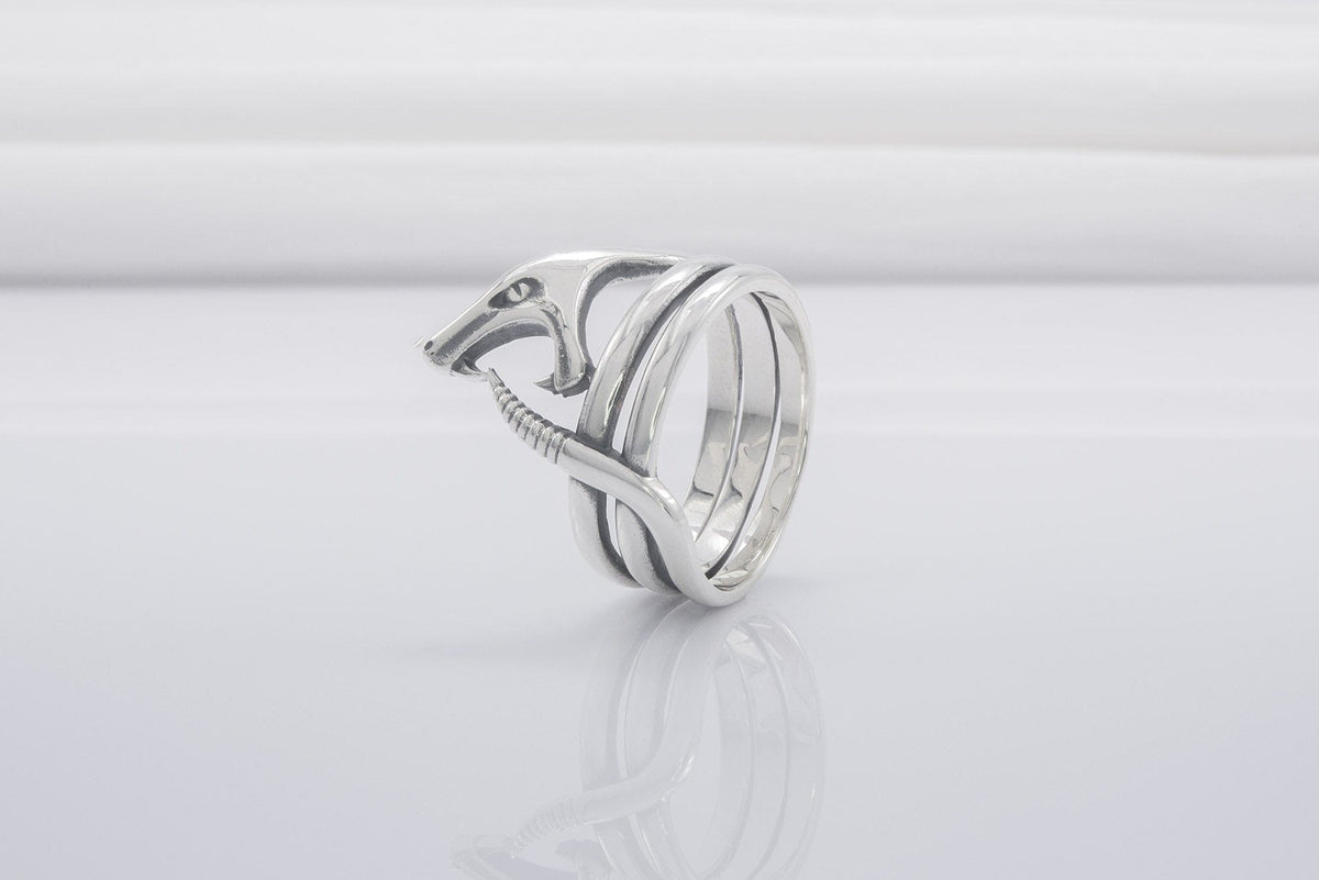 Snake Minimalist 925 Silver Ring, Handcrafted Jewelry-1