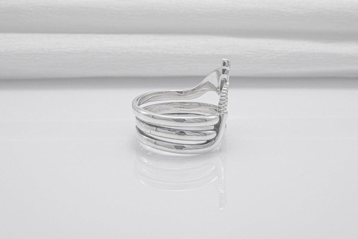 Snake Minimalist 925 Silver Ring, Handcrafted Jewelry-6
