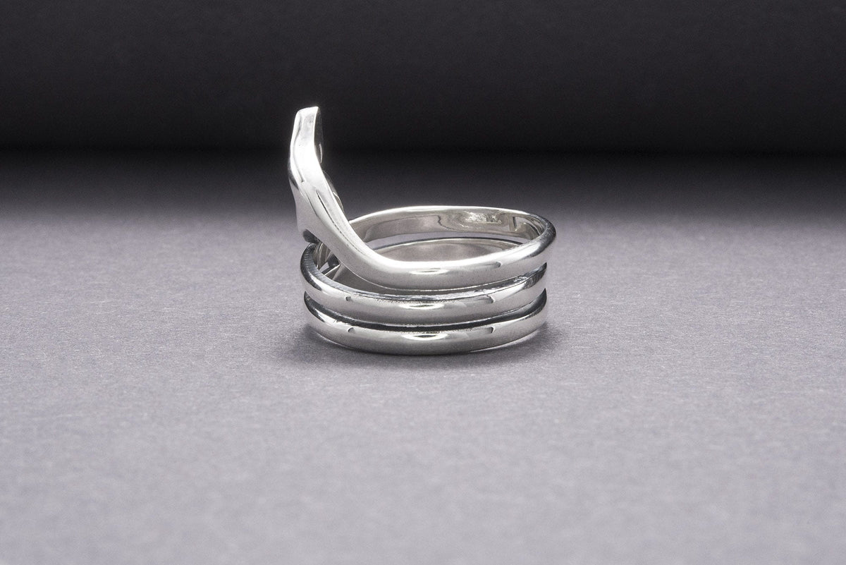 Snake Minimalist 925 Silver Ring, Handcrafted Jewelry-8