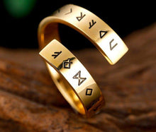Spiral Stainless Steel Viking Rune Rings-2