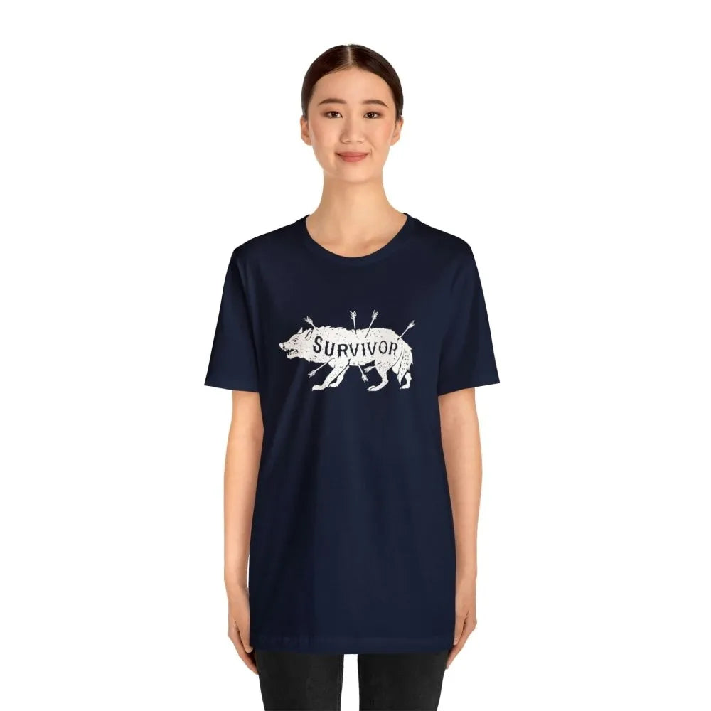 Survivor Wolf Totem Viking T-Shirt-72-Viking Warrior