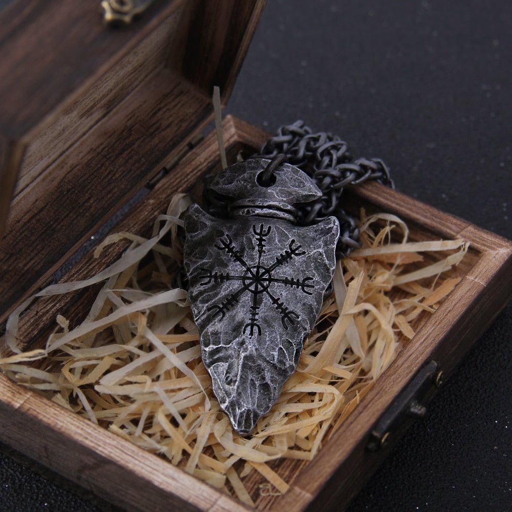 The Helm of Awe Viking Necklace-5