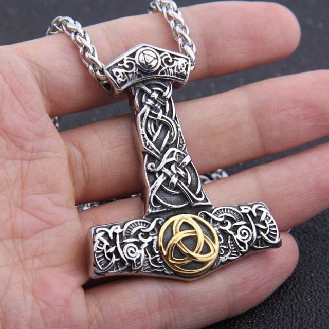 Thors Hammer Necklace - Mjolnir Knot – Vikings of Valhalla US