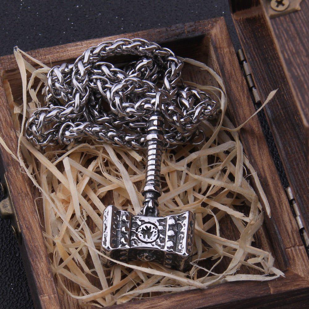 Thor’s Hammer of Destruction Rugged Pendant Necklace