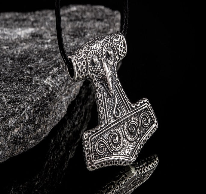 Thor's Hammer Pendant Sterling Silver Mjolnir from Scania Island-1