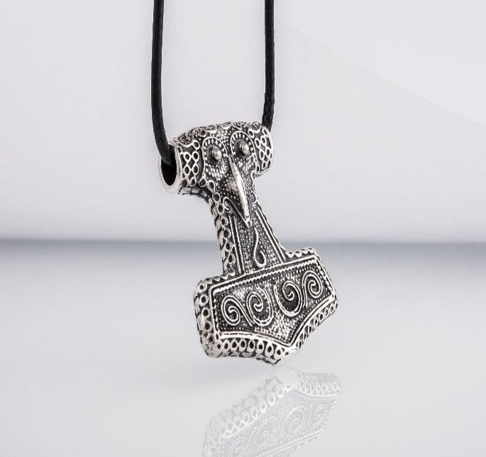 Thor's Hammer Pendant Sterling Silver Mjolnir from Scania Island-3