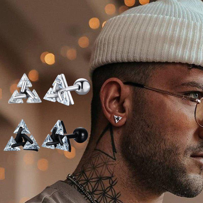 Triangle stud earrings new arrivals