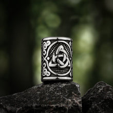 Triquetra Steel Beard Bead-1