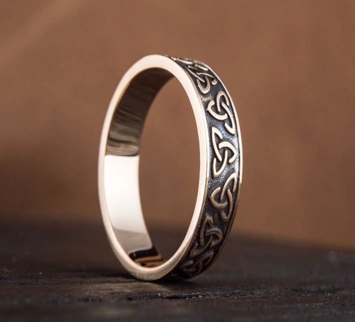 Triquetra Symbol Bronze Ring-6