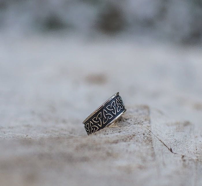 Triquetra Symbol Sterling Silver Celtic Ring-3