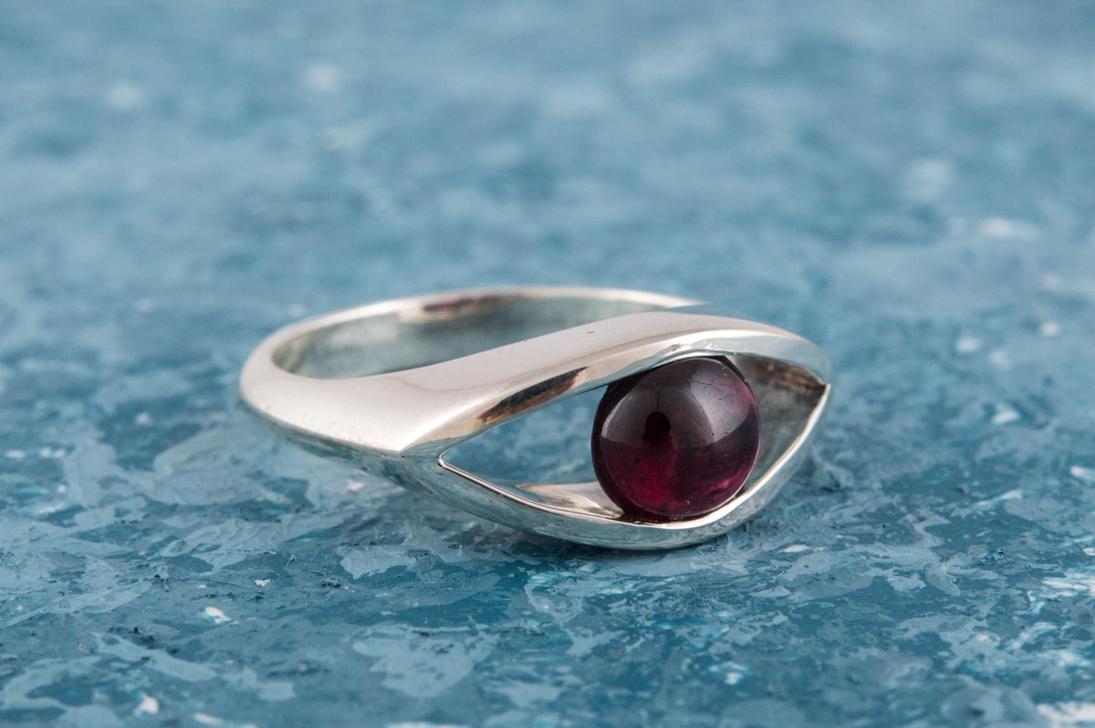 Unique Handmade RIng with Gems Sterling Silver Jewelry-5