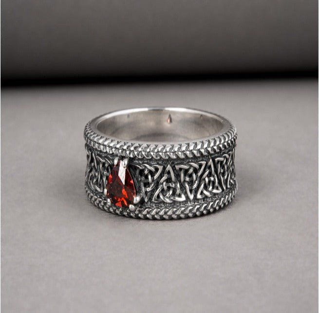 Unique sterling silver Viking jewelry with Triquetra symbol and unique ancient ornament, handcrafted jewelry-7