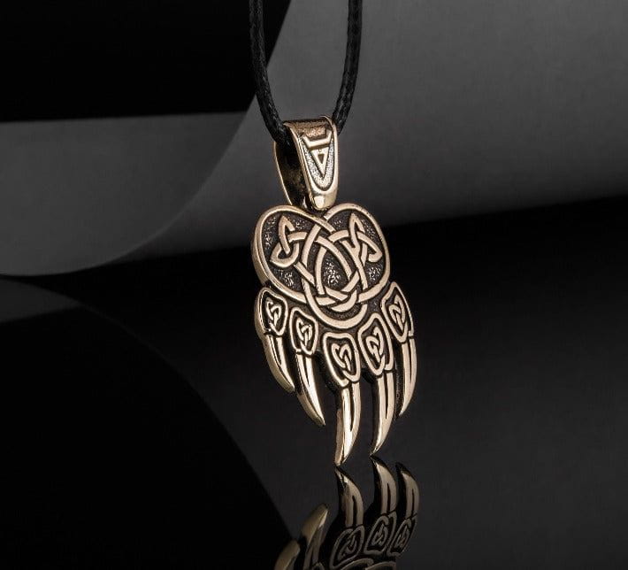 Veles Print Bronze Pendant Pagan Amulet-1