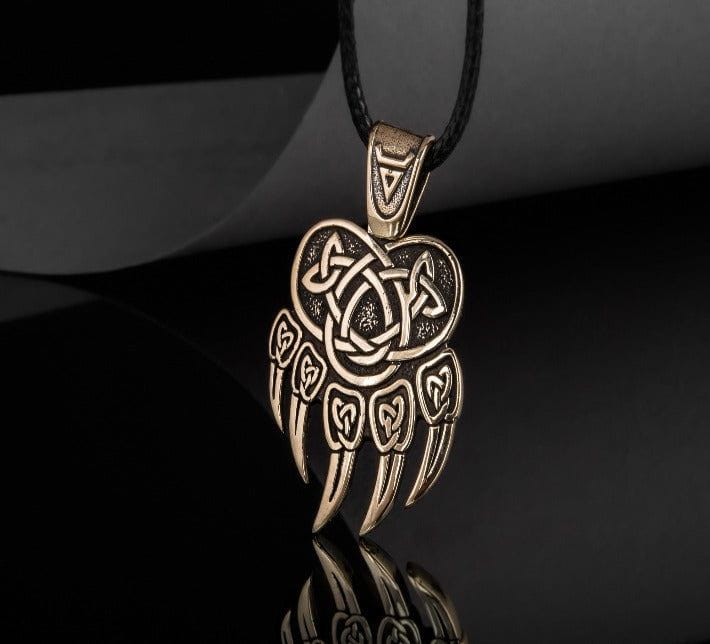 Veles Print Bronze Pendant Pagan Amulet-2
