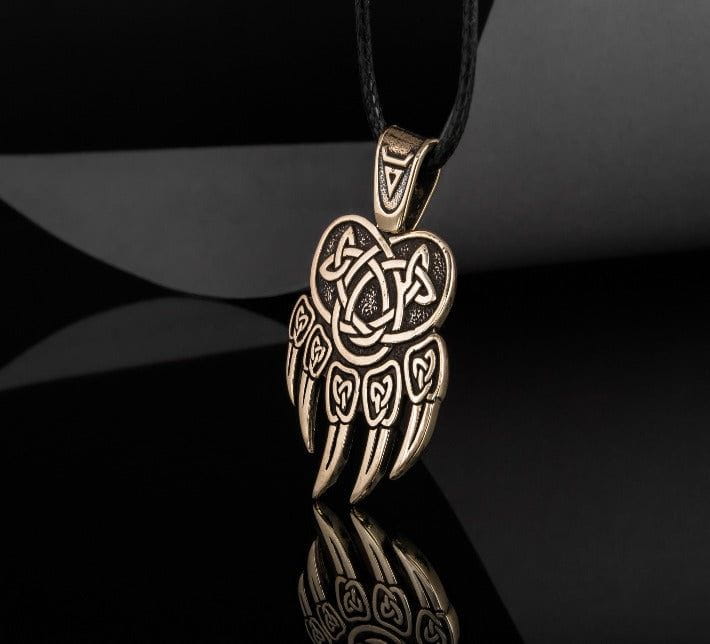 Veles Print Bronze Pendant Pagan Amulet-3