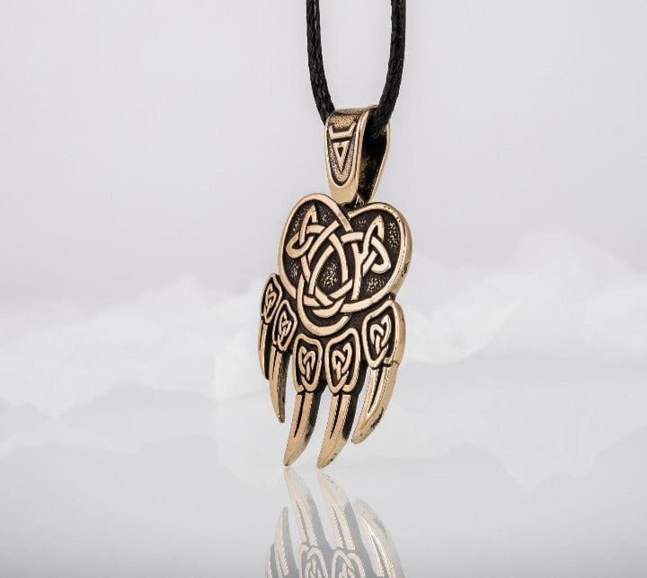 Veles Print Bronze Pendant Pagan Amulet-5