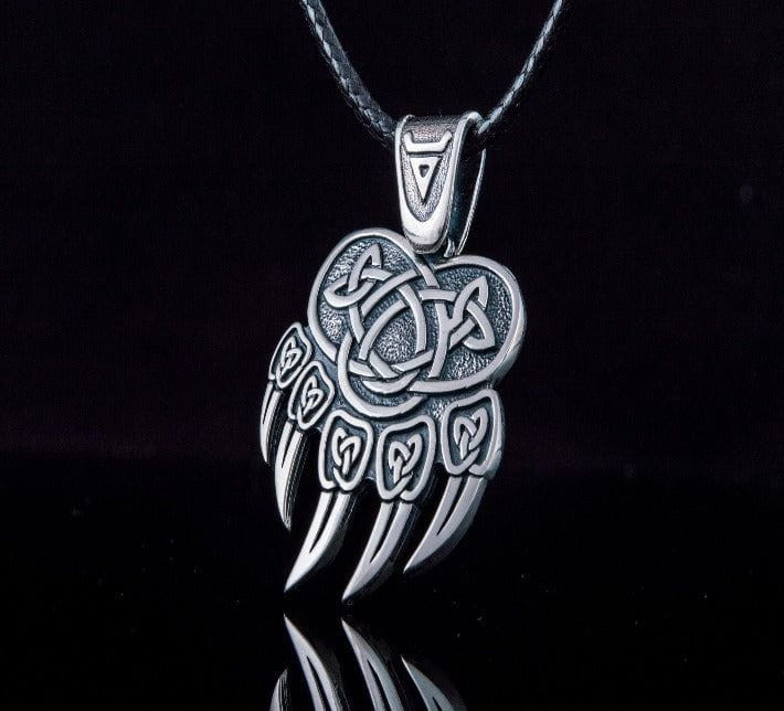 Veles Print Sterling Silver Pendant Pagan Amulet-3