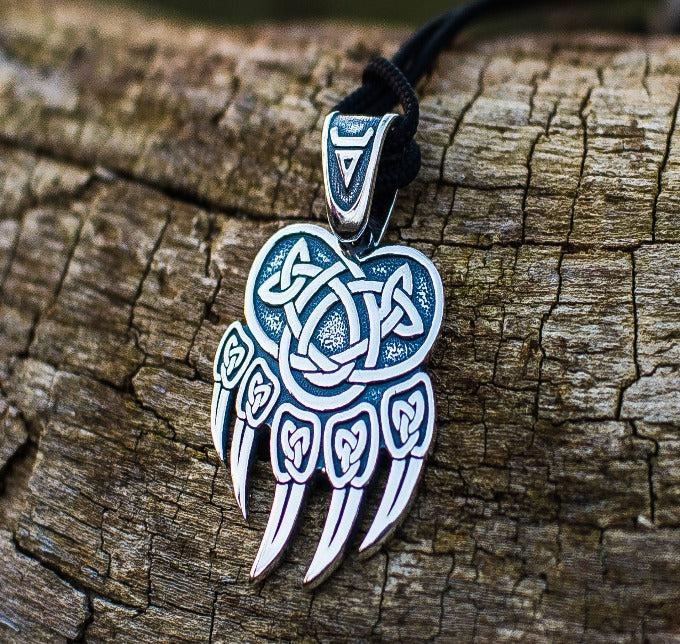 Veles Print Sterling Silver Pendant Pagan Amulet-4