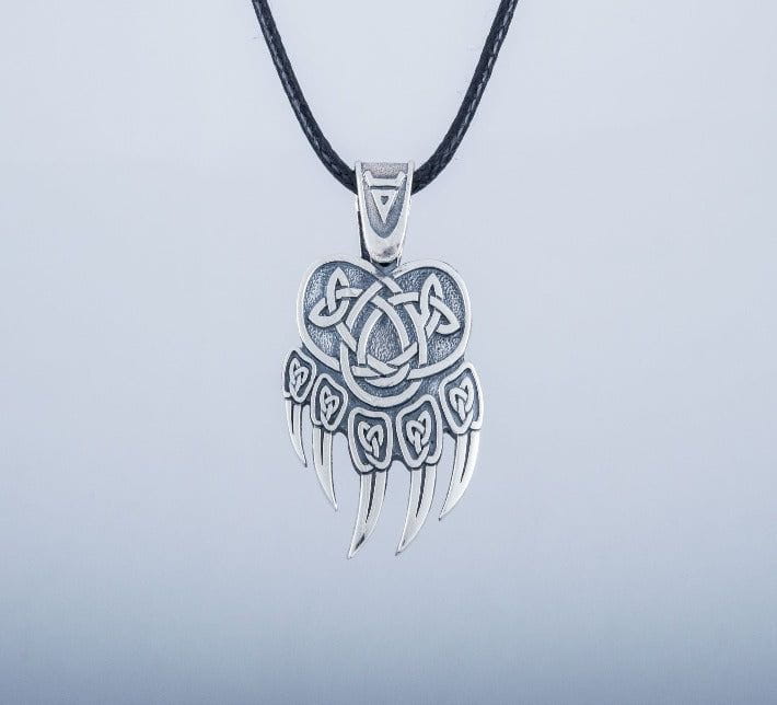 Veles Print Sterling Silver Pendant Pagan Amulet-8