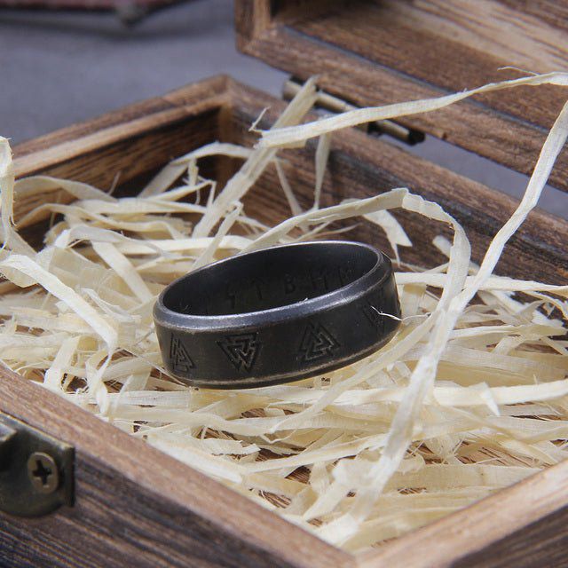 Viking Amulet Rune Words Ring-4