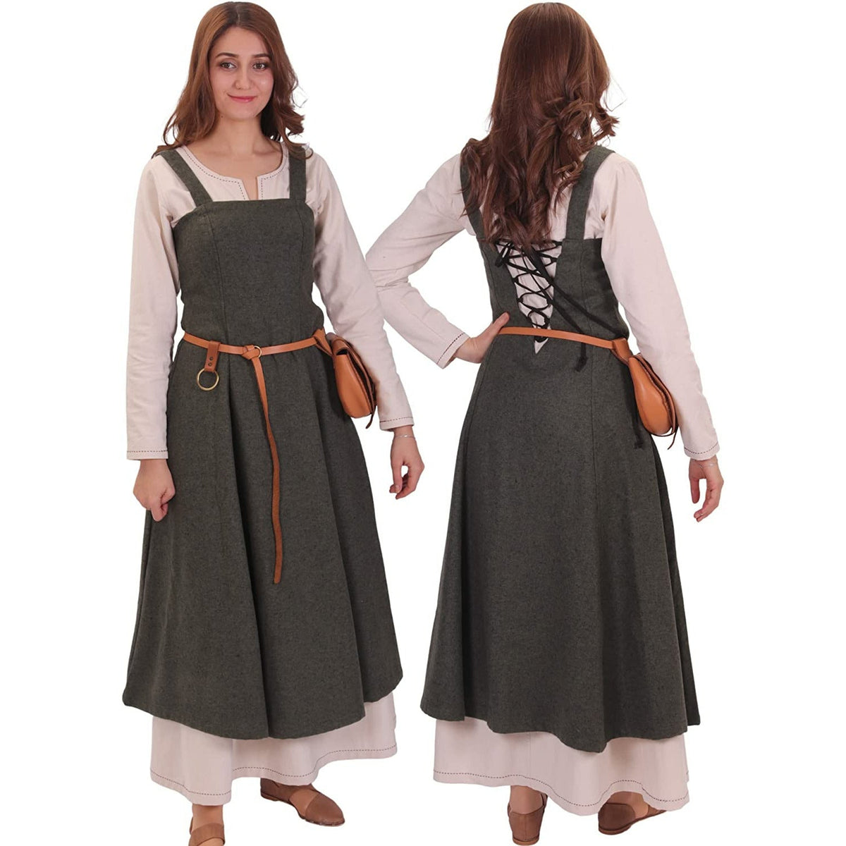 Helga Viking Apron Dress in Wool 