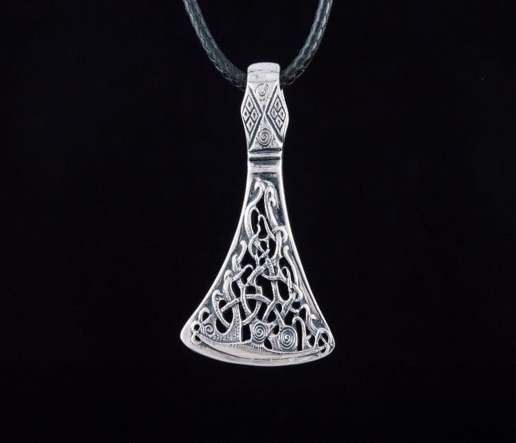 Viking Axe Sterling Silver Pendant from Mammen Village-1