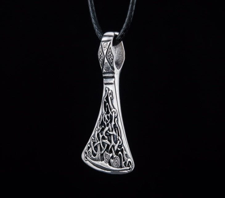 Viking Axe Sterling Silver Pendant from Mammen Village-2