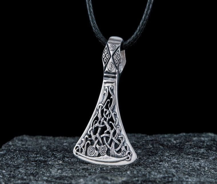 Viking Axe Sterling Silver Pendant from Mammen Village-3