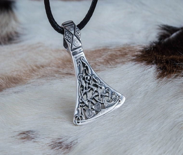 Viking Axe Sterling Silver Pendant from Mammen Village-6
