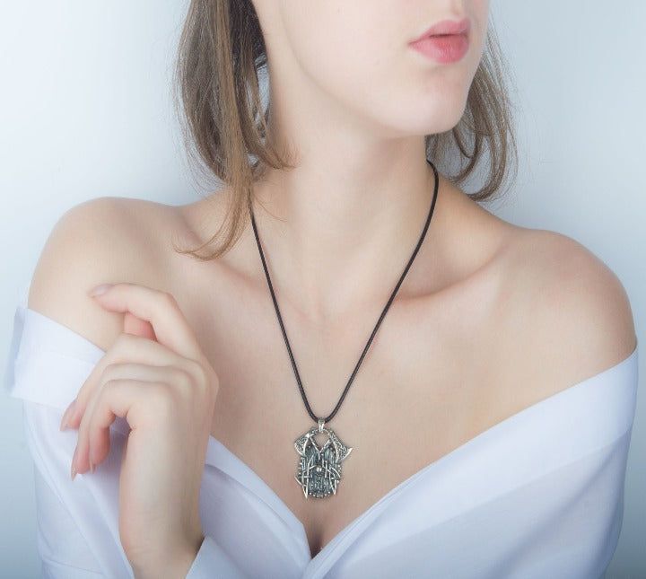 Viking Axes with Shield Sterling Silver Norse Jewelry-7
