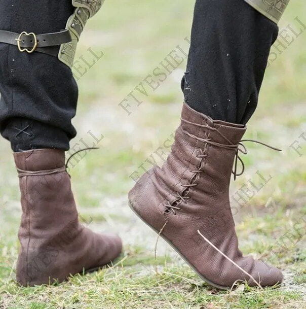 Viking Boots - Black Low Cut Lace-Tied.