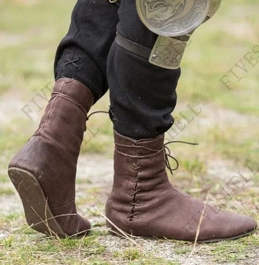 Viking Boots - Brown Low Cut Lace-Tied.