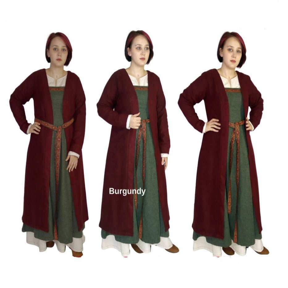 Burgundy Women&#39;s Open Coat