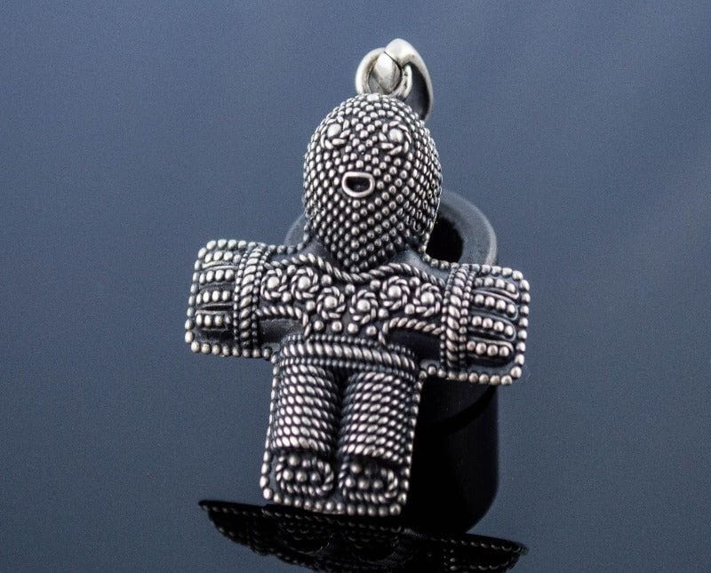 Viking Crucifix Pendant Sterling Silver Unique Jewelry-1