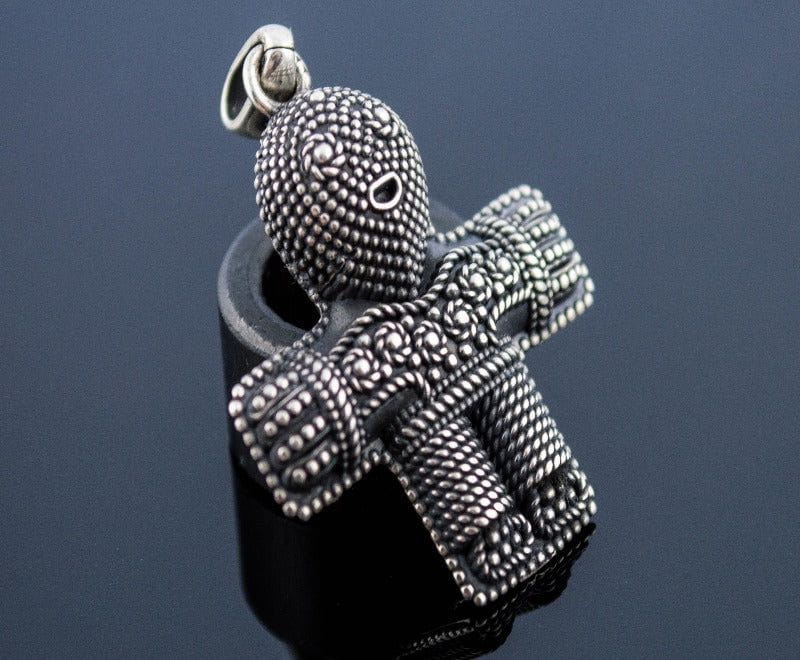 Viking Crucifix Pendant Sterling Silver Unique Jewelry-2