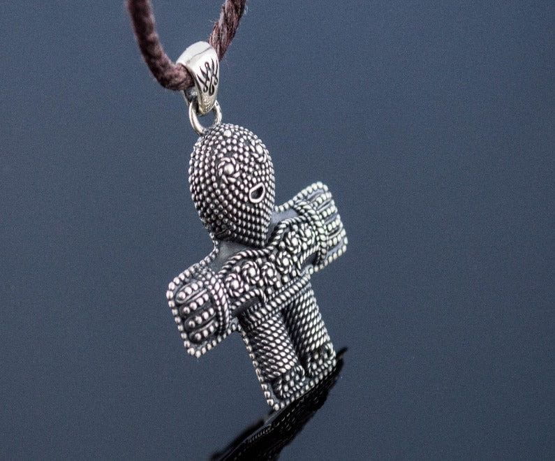 Viking Crucifix Pendant Sterling Silver Unique Jewelry-3