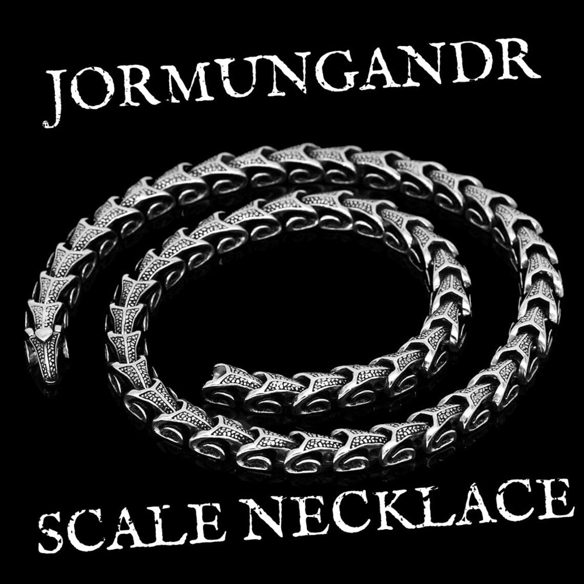 Jormungandr Viking Dragon Scale Necklace