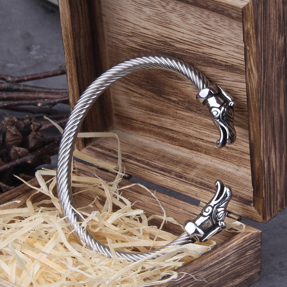 Viking Dragon Torc Arm Ring Bracelet