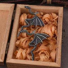 Viking Dragon Wing Earrings | Nordic Steel Jewelry