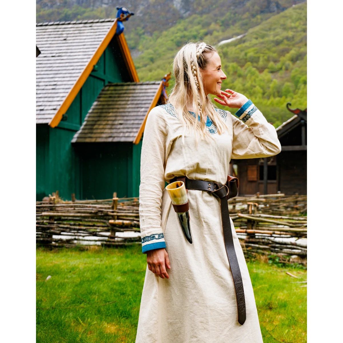Viking Dress in Natural Cotton - Elegance Meets Warrior Spirit