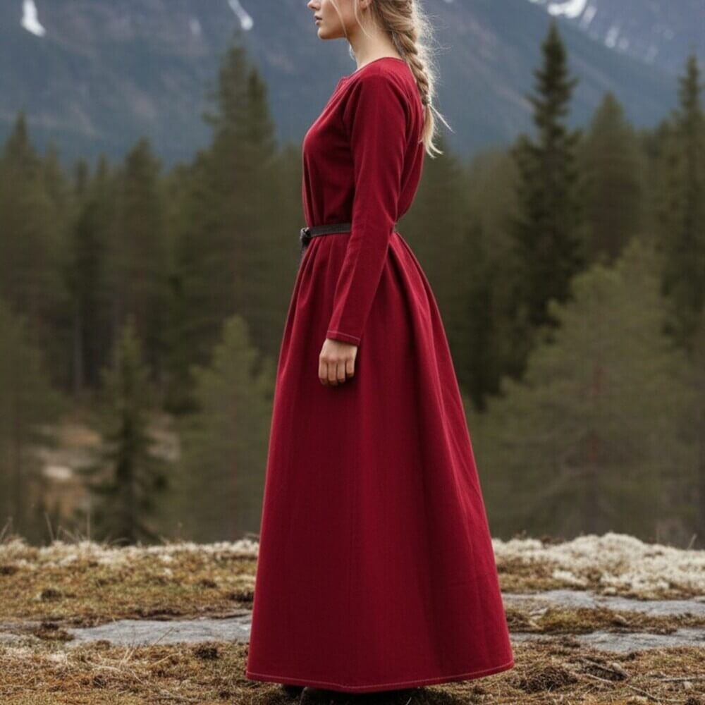 NEW Viking Dress or Underdress - Rich Red