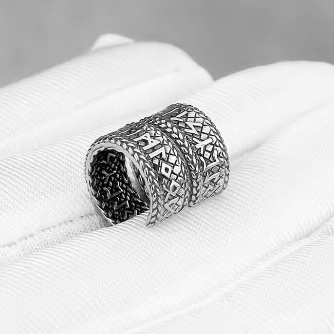 Viking Elder Futhark Rune Earrings | Open Cuff Band