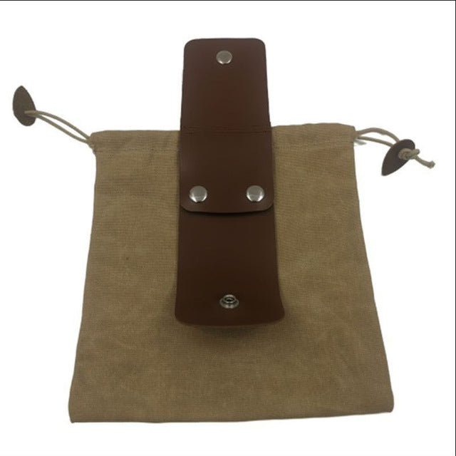 Khaki Leather Viking Foraging Belt Pouch