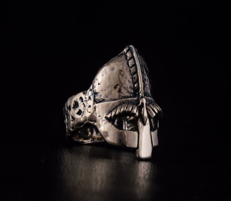 Viking Helmet Bronze Unique Ring Viking Jewelry-5