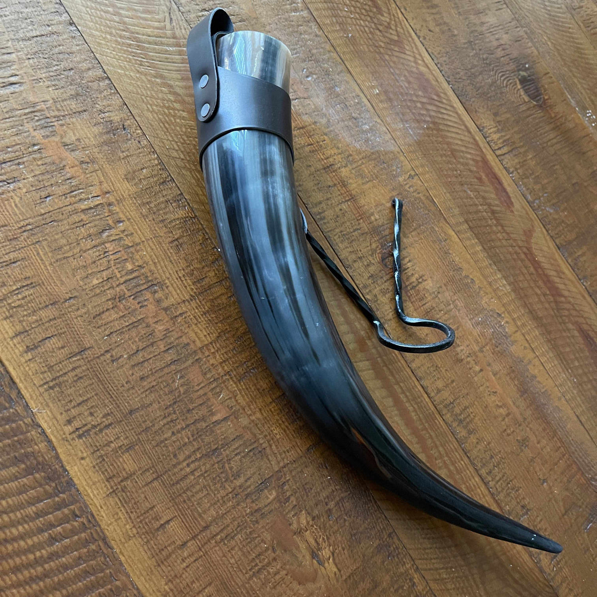 Natural Hand Crafted Viking Horn with Belt Loop