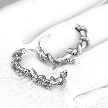 Viking Jörmungandr Hoop Earrings