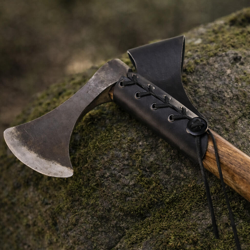 Viking Laced Sword Axe Sheath Holster