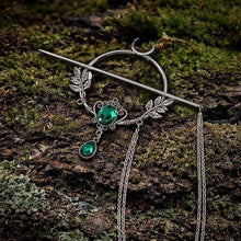 Viking Moonleaf Chain Hair Clip