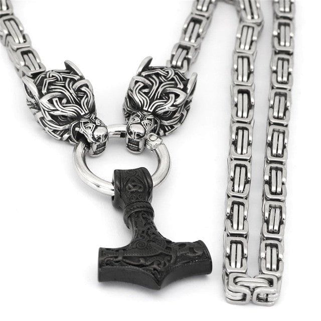 Black Fenrir Wolf Chain