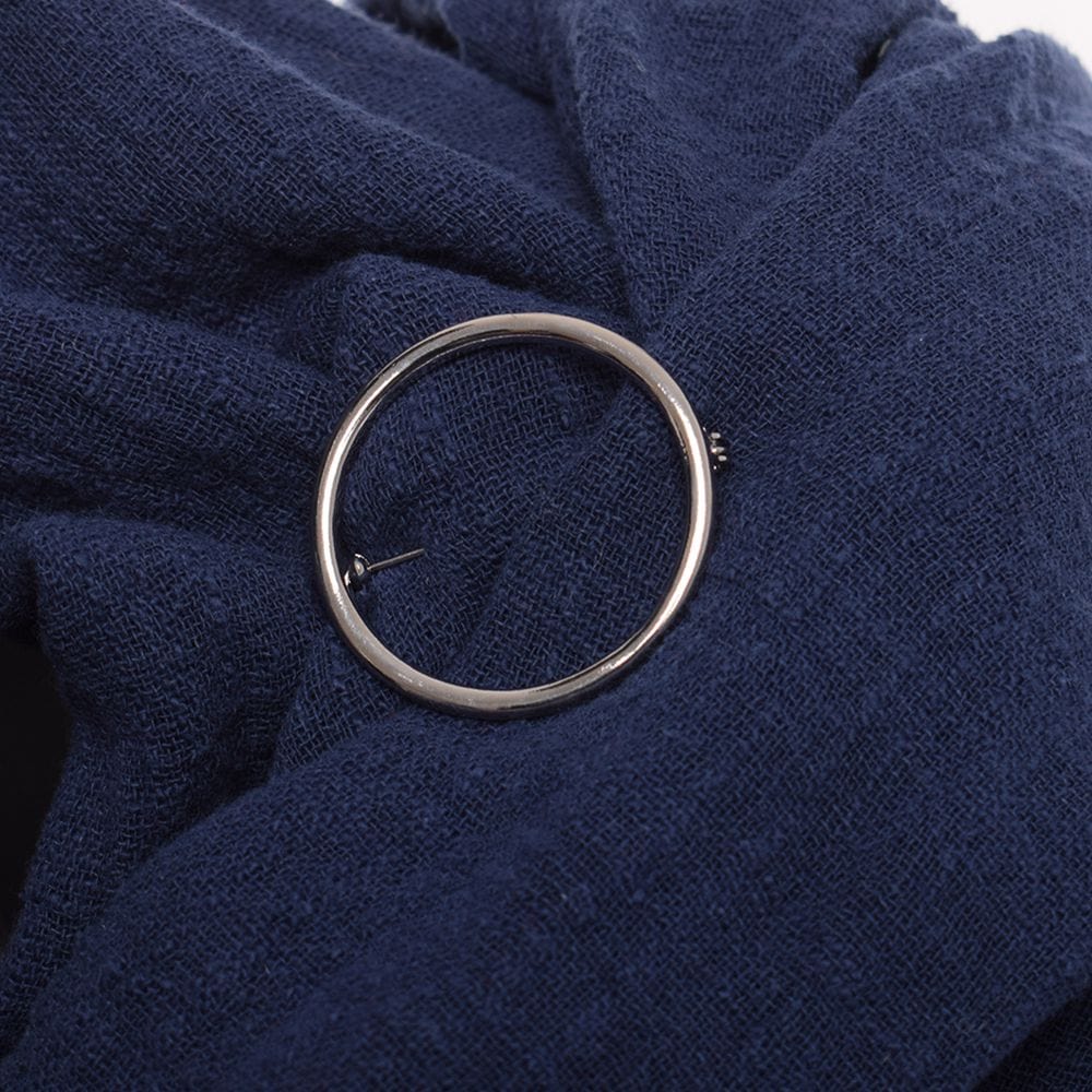 Blue Wrap Cloak Viking Cotton Shawl Cowl